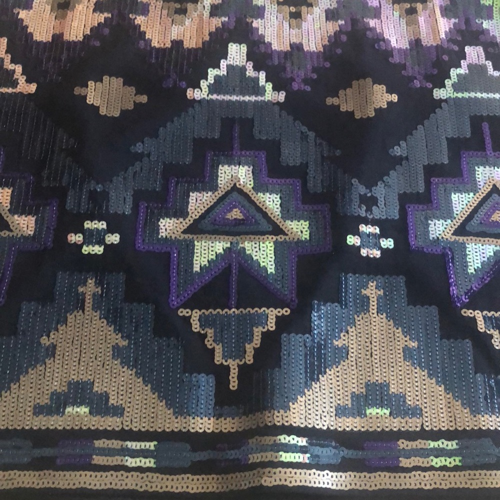 Nwot Sequin Aztec Print Mini From Express Sz S - image 5